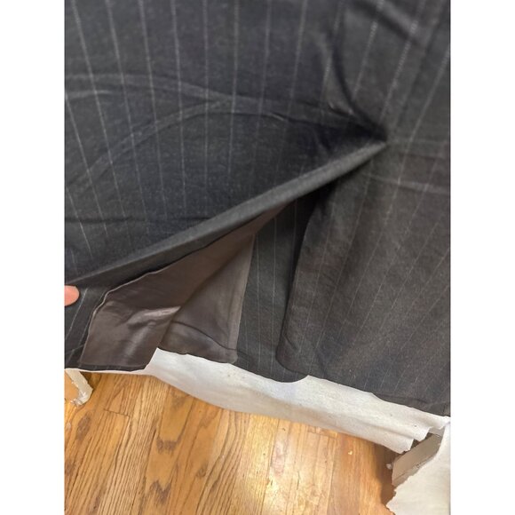 Mens Gray Pinstripe Suit Jacket Two-Button Classic Fit Formal Wear - Picture 10 of 15